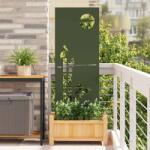 vidaXL Panou Decorativ de Gradina Olivengrønn 50 x 140 cm GartenMobel Dekor (876318)