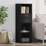 vidaXL Dulap înalt, negru, 40x42, 5x124 cm, lemn prelucrat GartenMobel Dekor (846160) Comoda