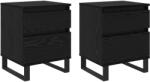 vidaXL Set 2 noptiere cu 2 sertare, stejar negru, 40 x 35 x 50 cm, vidaXL (882668)