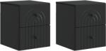vidaXL Set 2 noptiere suspendate negre, 33 x 34, 5 x 40 cm, cu 4 sertare (898128)