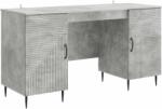 vidaXL Birou cu raft Gri Beton 142, 5 x 50 x 75 cm Lemn prelucrat GartenMobel Dekor (3414606)