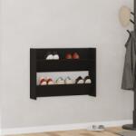 vidaXL Dulap pentru Pantofi pe Perete - Stejar Negru, 80x18x60 cm, din lemn laminat. GartenMobel Dekor (875026) Pantofar
