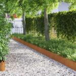 vidaXL Borduri pentru gazon 10 pcs Ruginit 103 x 0, 05 x 22 cm GartenMobel Dekor (874762)