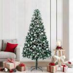 vidaXL Brad de Craciun artificial Verde 210 cm PVC si Otel si Plastic GartenMobel Dekor (3396278)