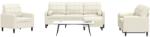 vidaXL Set de canapele cu perne/rulouri, 4 piese, crem, catifea GartenMobel Dekor (3278389) Canapea