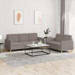 vidaXL Set de canapea cu perne, 2 piese, gri taupe, material textil GartenMobel Dekor (3202125) Canapea