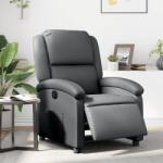 vidaXL Fotoliu rabatabil electric, gri, piele ecologica GartenMobel Dekor (3204215)