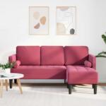 vidaXL Set de canapea cu perna Rosu Vin Poliester GartenMobel Dekor (42001930) Canapea