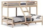 vidaXL Pat supraetajat, 80x200/140x200 cm, lemn masiv de pin GartenMobel Dekor (3207165)