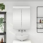 vidaXL Dulap cu oglinda pentru baie cu usa TULUM Alb 60 x 16, 5 x 78 cm GartenMobel Dekor (880361)