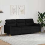 vidaXL Canapea cu 3 locuri, negru, 180 cm, material textil GartenMobel Dekor (359247) Canapea