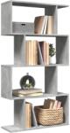 vidaXL Biblioteca/separator 4 niveluri gri beton 70x24x129cm lemn GartenMobel Dekor (858105) Biblioteca