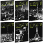 Ars Una tűzött füzet A/4, 40 lap sima, többféle, Night Life (ARS-53805829) - officetrade