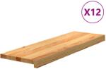 vidaXL Trepte de scara 12 buc maro deschis lemn masiv de stejar GartenMobel Dekor (3282984) Covor