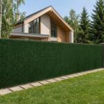 vidaXL Gard Artificial Verde închis 1 x 6 m PVC si Otel GartenMobel Dekor (42042367)