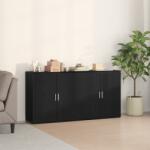 vidaXL Bufet 2 pcs Stejar Negru 79 x 38 x 80 cm Lemn compozit GartenMobel Dekor (3334310) Comoda