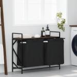 vidaXL Cos de rufe 2 compartimente cu raft stejar maro GartenMobel Dekor (859079)