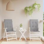 vidaXL Perne scaun cu spatar înalt, 2 buc. , gri, 120x50x3 cm, textil GartenMobel Dekor (43179)
