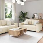 vidaXL Set de canapea 3 pcs Bej 220 x 80 x 84 cm GartenMobel Dekor (3324604) Canapea