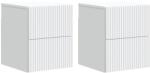 vidaXL Set 2 noptiere suspendate cu sertare, alb, 33 x 34, 5 x 40 cm (898466)