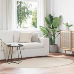 vidaXL Covor oval bej 140x200 cm din poliester, antiderapant, Huarte (4103715) Covor