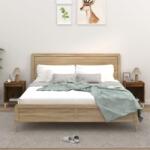 vidaXL Noptiere, 2 buc. , stejar fumuriu, 40x35x50 cm GartenMobel Dekor (821869)