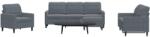 vidaXL Set de canapele cu perne, 4 piese, gri închis, catifea GartenMobel Dekor (3278362) Canapea