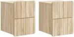 vidaXL Set 2 noptiere suspendate cu 4 sertare, stejar Sonoma, 33x34, 5x43 cm (898300)