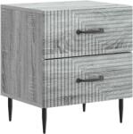 vidaXL Noptiera Sonoma gri cu 2 sertare, 43 x 34, 5 x 47, 5 cm, lemn prelucrat (894767)