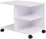vidaXL Raft rulant, 50 x 35 x 42 cm, alb GartenMobel Dekor (245724) Biblioteca