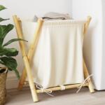 vidaXL Cos de rufe, alb crem, 45x55x63, 5 cm, bambus GartenMobel Dekor (368035)