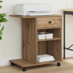 vidaXL Suport pentru imprimanta Stejar artizanal 60 x 40 x 68.5 cm GartenMobel Dekor (8004430)