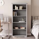 vidaXL Biblioteca BODO, gri, 82x40x173 cm, lemn masiv pin, 5 rafturi GartenMobel Dekor (355082) Biblioteca