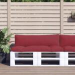vidaXL Perne de paleti, 2 buc. , rosu vin, material textil GartenMobel Dekor (360931)