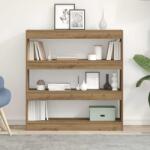 vidaXL Dulap pentru carti stejar artizanal 100 x 30 x 103 cm GartenMobel Dekor (862725) Biblioteca