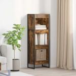 vidaXL Dulap pentru carti Stejar fumuriu 80 x 30 x 155 cm GartenMobel Dekor (886368) Biblioteca