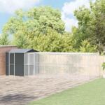 vidaXL Cusca pentru pasari Antracit 845 x 304 x 247 cm Otel Galvanizat GartenMobel Dekor (3325167)