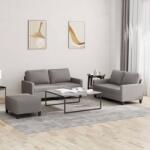 vidaXL Set de canapea cu perne, 3 piese, gri taupe, material textil GartenMobel Dekor (3201459) Canapea