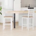 vidaXL Scaune de dining 2 pcs Alb 40 x 47, 5 x 99, 5 cm GartenMobel Dekor (42020472)