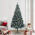 vidaXL Brad de Craciun artificial Verde 240 cm PVC si Otel si Plastic GartenMobel Dekor (3396288)