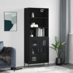 vidaXL Dulap înalt, negru, 69, 5x34x180 cm, lemn compozit GartenMobel Dekor (3189326) Comoda