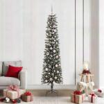 vidaXL Brad de Craciun artificial Verde 210 cm PVC si Plastic si Otel GartenMobel Dekor (3395954)