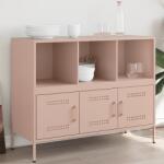vidaXL Dulap, roz, 100, 5x39x79 cm, otel laminat la rece GartenMobel Dekor (843091) Comoda