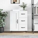 vidaXL Servanta, alb extralucios, 69, 5x34x90 cm, lemn compozit GartenMobel Dekor (830254) Comoda