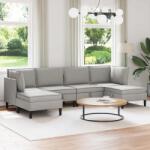 vidaXL Set de mobilier pentru living 6 pcs Gri deschis Tesatura GartenMobel Dekor (3413802) Canapea