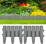 vidaXL Borduri de gazon, 36 buc. , gri, 10 m, PP GartenMobel Dekor (48621)