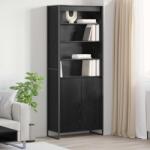 vidaXL Dulapuri Inalte Stejar Negru 79 x 36 x 200 cm Lemn compozit GartenMobel Dekor (3403040) Comoda