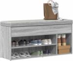 vidaXL Banca de pantofi, gri sonoma, 102x30, 5x45 cm, lemn prelucrat GartenMobel Dekor (859141) Pantofar