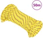 vidaXL Franghie de barca, galben, 5 mm, 50 m, polipropilena GartenMobel Dekor (152598)