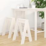 vidaXL Scaune, 2 buc. , alb, 40x40x60 cm, lemn masiv de pin GartenMobel Dekor (823665)